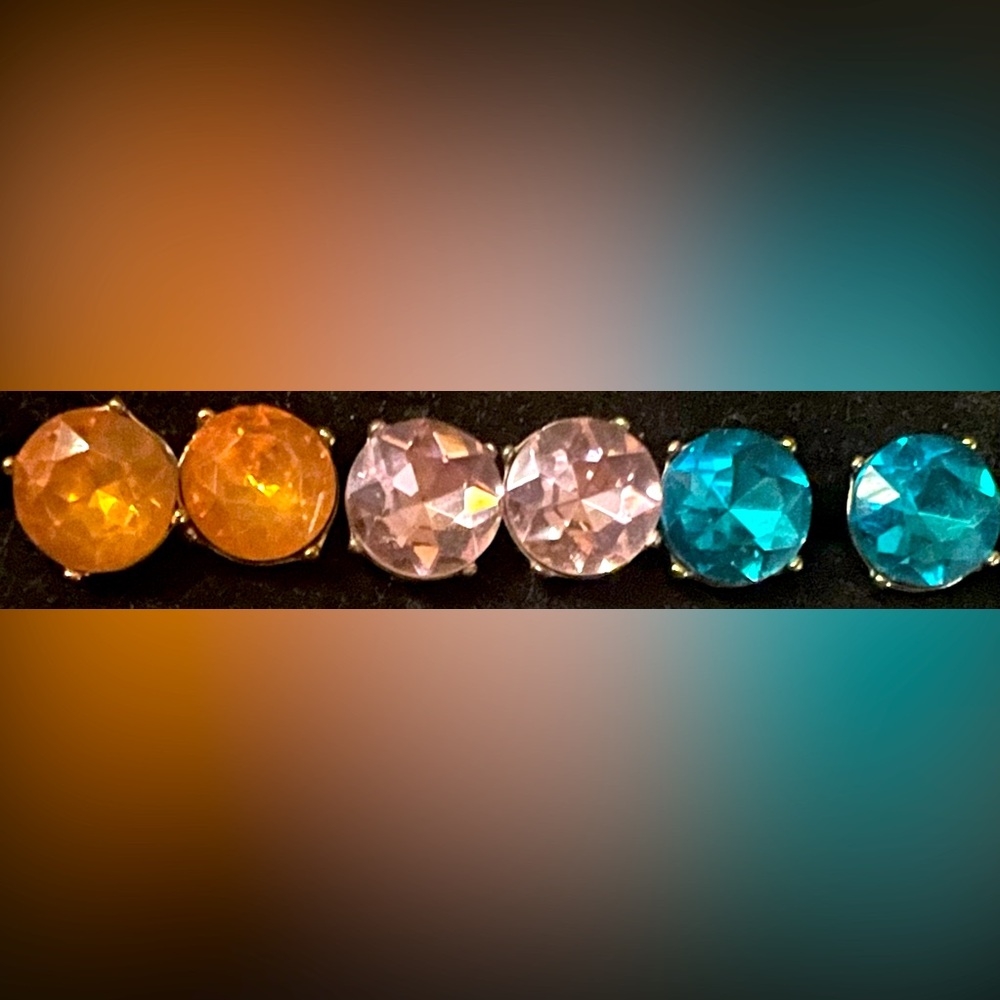 Large colored diamond stud earrings